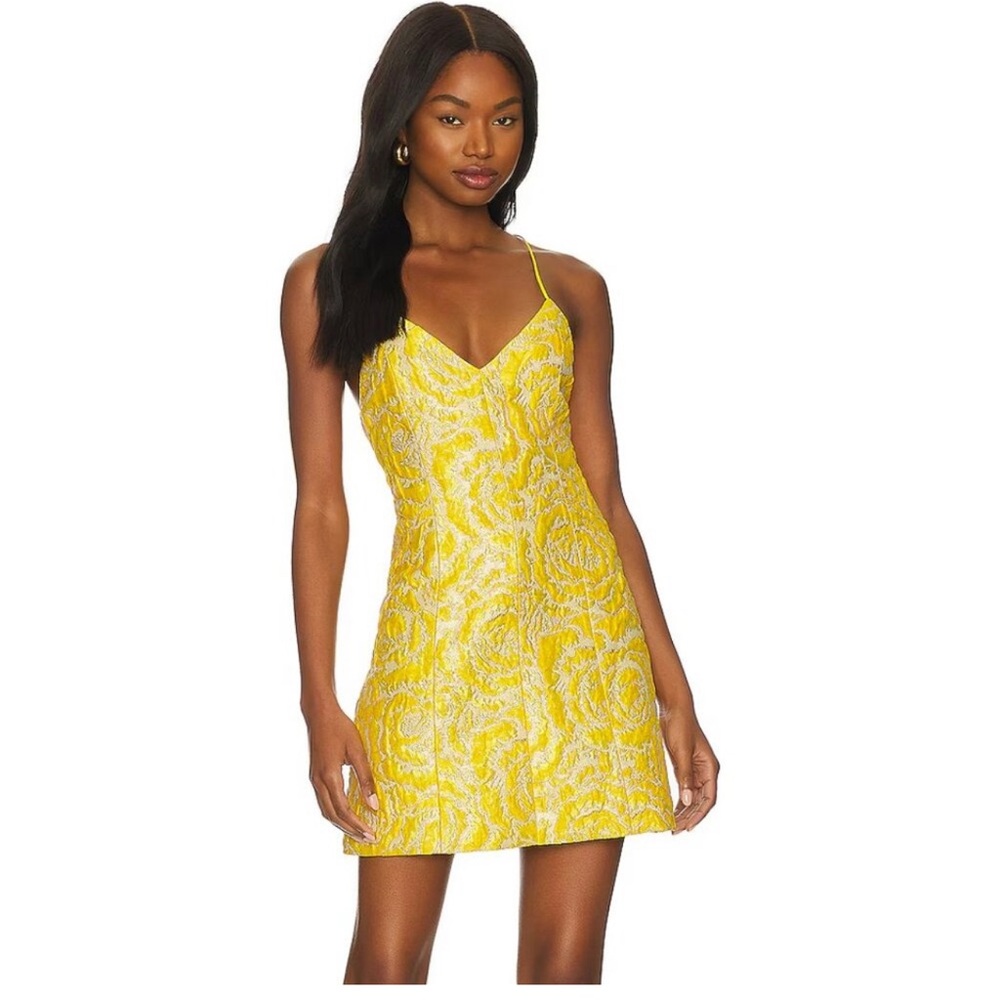 Alice + Olivia Tayla Jacquard Satin Minidress